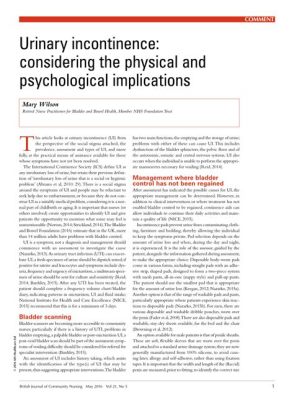 Incontinence When Running: A Multifaceted Discussion on Physical and Psychological Implications