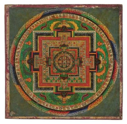  Mandala of Mahavairocana - 화려한 색채와 신비로운 상징이 공존하는 우주 그림!